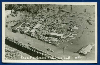 2 Biloxi Mississippi Ms Hurricane Destruction Aftermath Real Photo Postcards