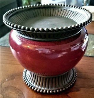 Partylite Moroccan Spice Pillar Candle Holder 5 " Tall X 5 1/2 " Diameter