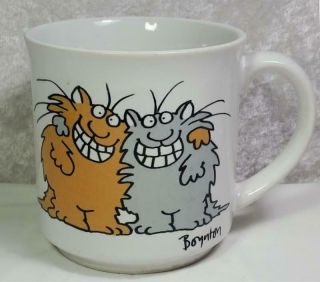 Sandra Boynton Mug 2 Cats Keep Smiling Cartoon Vintage Humor