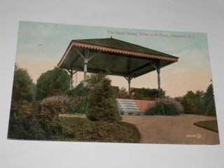 Paterson Nj - Old Postcard - The Band Stand In West Side Park