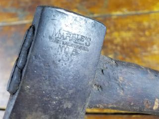 Antique Marbles Gladstone Mich Michigan USA Camping Woodworking No 5 Hatchet Ax 2