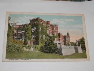 Paterson Nj - Old Postcard - Lambert Castle