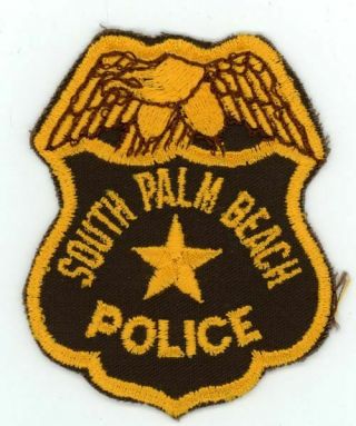 Very Old Vintage South Palm Beach Florida Fl Police Patch Sheriff