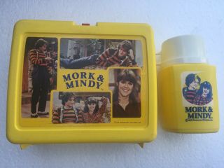 Vintage 1978 Mork And Mindy Plastic Lunch Box And Thermos