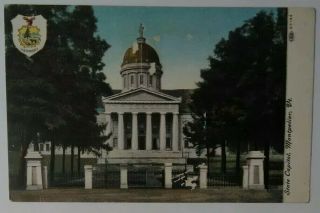 Vintage Vermont Postcard State Capitol Montpelier Vt