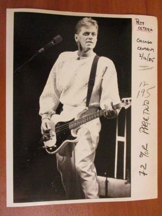 Vtg Glossy Press Photo Singer Peter Cetera Glory Of Love Forever Tonight 2/16/85