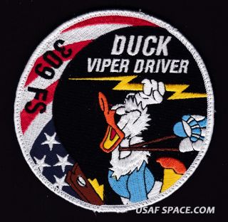 Usaf 309th Fighter Squadron - Duck Viper Driver - Luke Afb,  Az - Patch