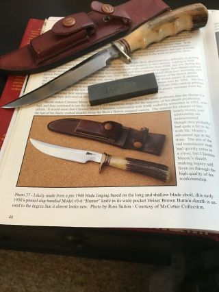 Randall Knife 3 - 6 One Pin Finger Grip Stag - HEISER Sheath - 1950’s Korean War Era 11