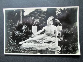 Statue Of Achilles,  Corfu - Rppc By R.  N.  Photo Section,  Hms Chrysanthemum (1933)