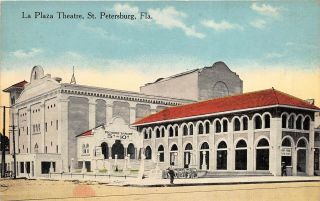 St.  Petersburg Florida C1910 Postcard La Plaza Movie Theatre