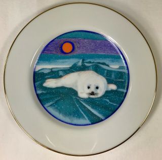 Baby Seal On Ice Decorative Plate Skemo Eleanor Tony Paine Viletta Canada Inuit