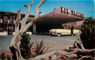 Las Vegas Nv Frontier Hotel/casino Entrance Cadillac Chrome P/c