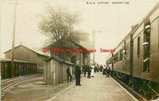 Depot,  Indiana,  Bremen,  Rppc,  Baltimore And Ohio Railroad Station,  Train,  Photo