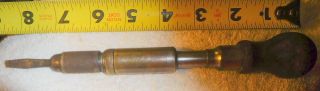 Vintage North Bros Yankee No 35 Spiral Ratchet Screwdriver,  Push Drill Tool