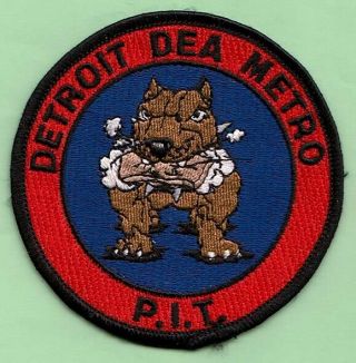C5 Dea Detroit Pit Enforcement Team Agency Fed Police Patch Hidta Drug Agent