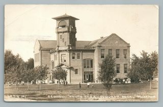 South Park—lincoln School Port Huron Michigan Rppc Walter Pesha Photo 1913