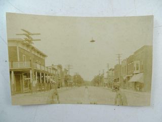 Antique Minocqua Wi Real Photo Postcard Main Street View 1900s Vintage