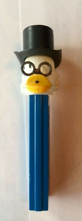 Disney Scrooge Vintage Pez With No Feet,  Blue Stem,  And Attached Glasses