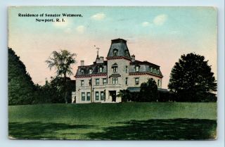Newport,  Ri - Rare C1920s View Of Senator Wetmore Residence - Postcard - R4