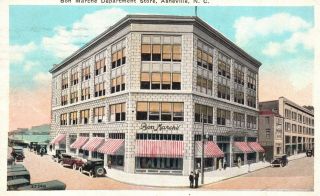Asheville,  Nc,  Bon Marche Department Store,  1927 Vintage Postcard G3228