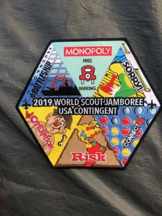 Boy Scout 2019 World Jamboree Risk Monopoly USA Contingent FULL PATCH SET 2