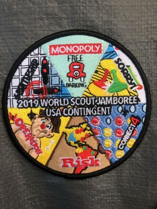 Boy Scout 2019 World Jamboree Risk Monopoly USA Contingent FULL PATCH SET 3