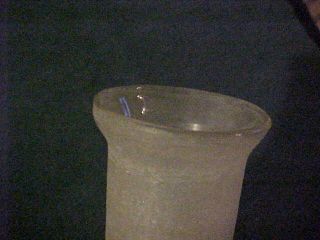 RARE Ca 1870 ' s WHEEL ETCHED Kerosene Oil Fluid Glass Lamp Chimney 9 - 1/2 