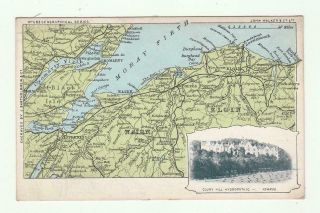 190? Map Postcard Of Cluny Hill Hydropathic Walker Geographical Series Scotland