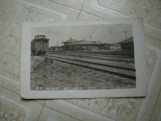 1910? Real Photo Postcard,  S & P Del Rio,  Texas Depot,  Train