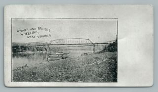 Aluminum Postcard Wheeling West Virginia—ohio River Steamboat—antique Novelty