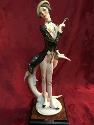 Giuseppe Armani Lady Clown Figurine Moon Signed & Numbered Limited Edition