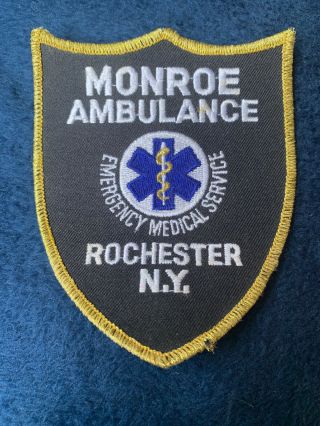 Monroe Ambulance Rochester Ny Emergency Medical Service Patch.