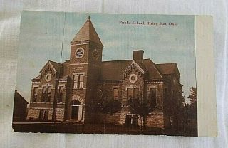 Risingsun Fostoria Oh Postcard 1913 Public School