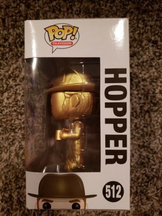 Funko Pop Stranger Things - Funko Fundays Gold Hopper 512 LE40 Signed by Brian 2