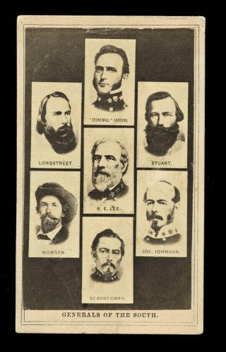 Confederate Civil War Generals Cdv