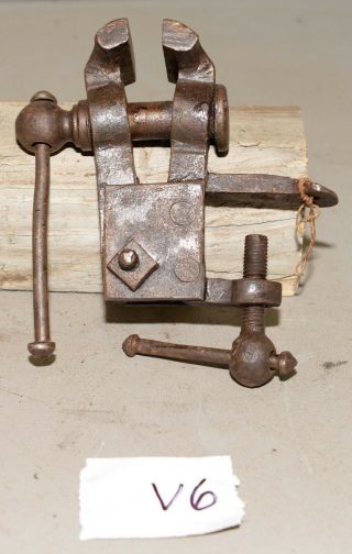 Antique Bench Vise Anvil Watchmakers Machinist Jeweler Blacksmith Made Tool V6