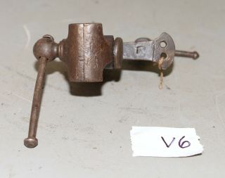 Antique bench vise anvil watchmakers machinist jeweler blacksmith made tool V6 4