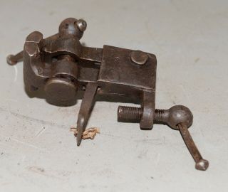 Antique bench vise anvil watchmakers machinist jeweler blacksmith made tool V6 7