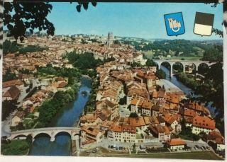 Switzerland Fribourg Vielle Ville Vue Generale - Posted 1984