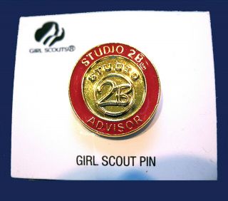 Official Pin Girl Scout Studio 2b Adviser Leader Adult Mentor Gift On Card