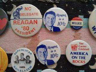 Ronald Reagan buttons.  Pin back type.  Good cond. 4