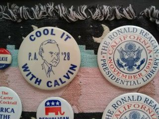 Ronald Reagan buttons.  Pin back type.  Good cond. 7
