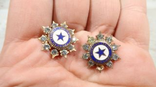 G American Legion Auxiliary Matching Star Shape Pins