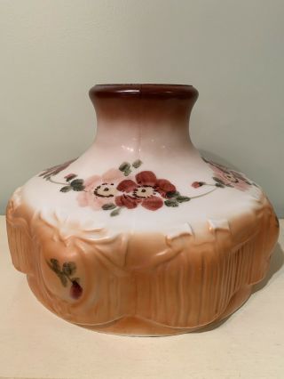 Antique 10 " Hand Painted Floral Shade For Oil Lamp Aladdin B&h Miller Rayo