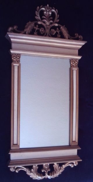 Vintage Syroco Large Ornate Baroque Rococo Style Gold Wall Mirror 36 " H X 17 " W