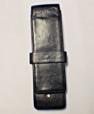 Montblanc Siena Black Leather Pen Case Pouch