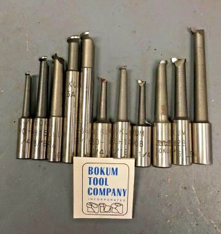 11pc Bokum 3/8 " & 1/2 " Shank Hss Boring Bar Set Mill Boring Head Tool Bits