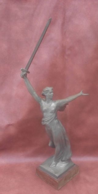 Old Stalingrad Motherland Cast Statue 22 " =58cm Ww2 Russian Soviet Monument