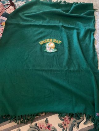 Pendleton 100 Virgin Wool Green Bay Packers Vintage Blanket
