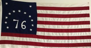 Antique 76 Bicentennial American Flag 3 